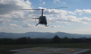 R44 landing at Ullastrell Heliport